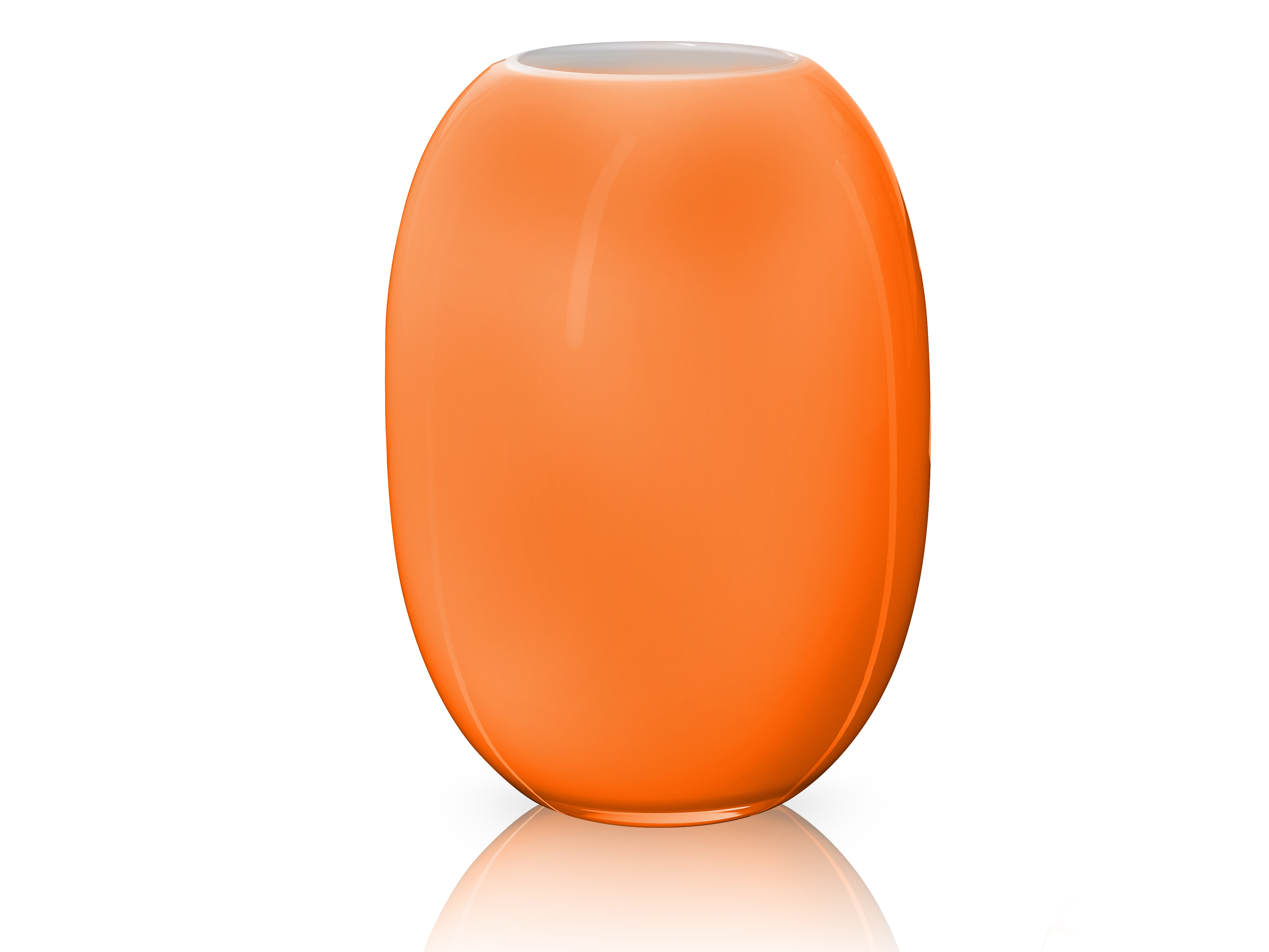 85408-PIET HEIN Vase 30 cm. Glass ORANGE-OPAL